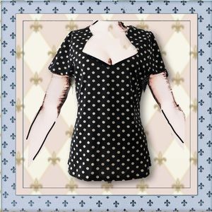 Rock Steady Sofia Top in Polka Dots